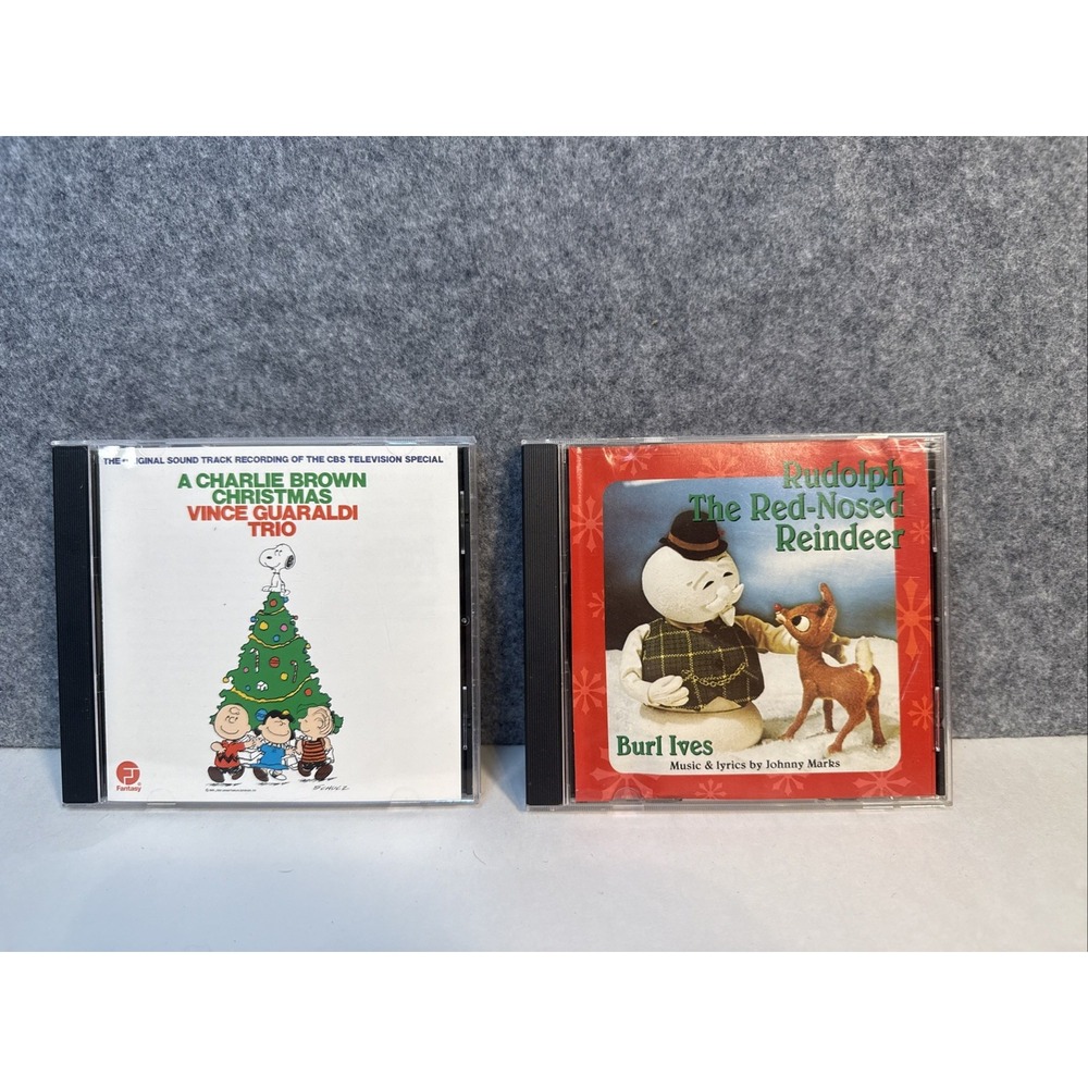A CHARLIE BROWN CHRISTMAS & Rudolph The Red-Nosed Reindeer Burl Ives 2 CD